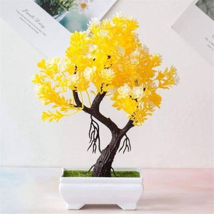 Artificial Bonsai Ornaments Fake Potted Pine Tree Gum Plastic Fake Potted Plants